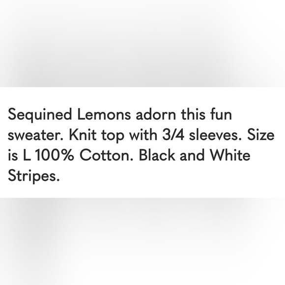 Lauren Michelle Striped Sweater 3/4 Sleeves - Picture 4 of 4